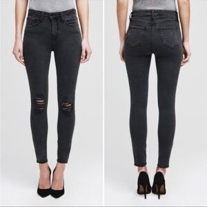 L'agence Margot Distressed High Waist Skinny Jeans size 27